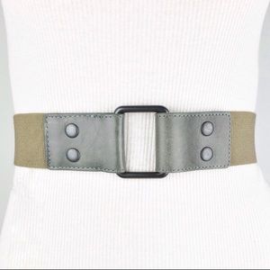 BCBGMAXAZRIA RUNWAY WAIST BELT OLIVE GREEN LEATHER size medium